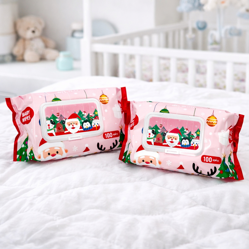 TISU QUEEN 2PCS Tissue Basah Jumbo Isi 100Sheet Dengan Penutup Flip Top Bahan Lembut & Aman untuk Ku