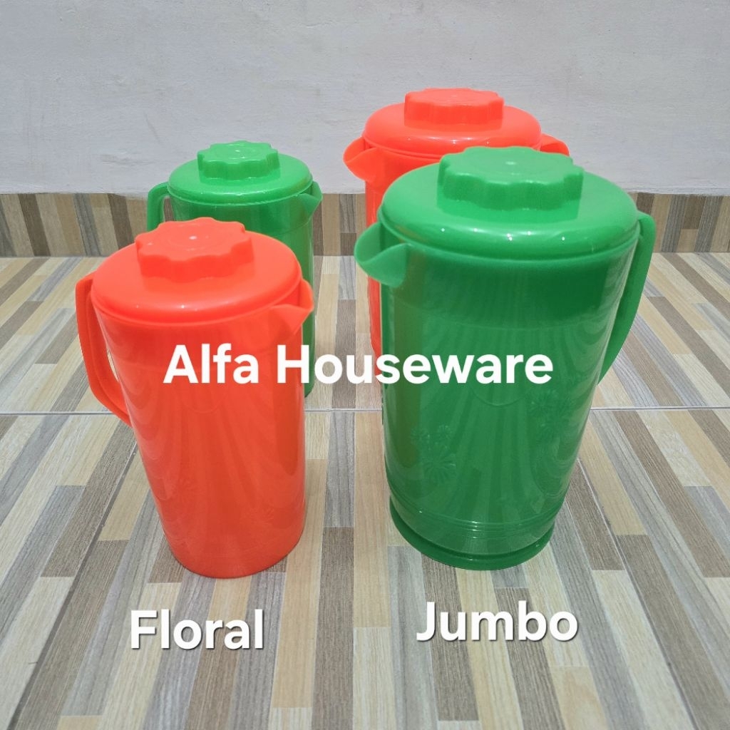 Eskan Plastik FLORAL JUMBO Water Jug Ceret Plastik GM