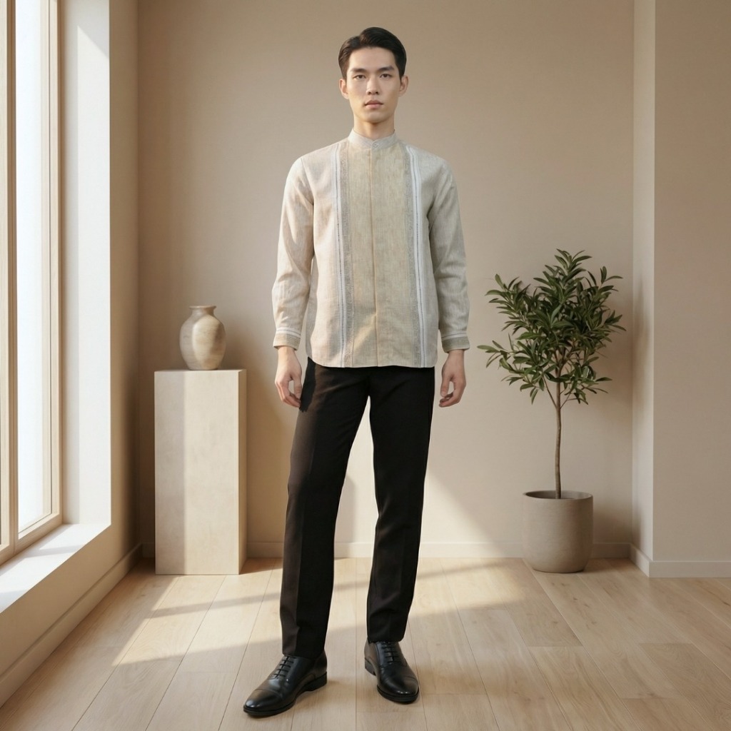 Zoya Carel Menswear - Baju Koko Pria Lengan Panjang - Bahan Cotton Blend zoya baltos