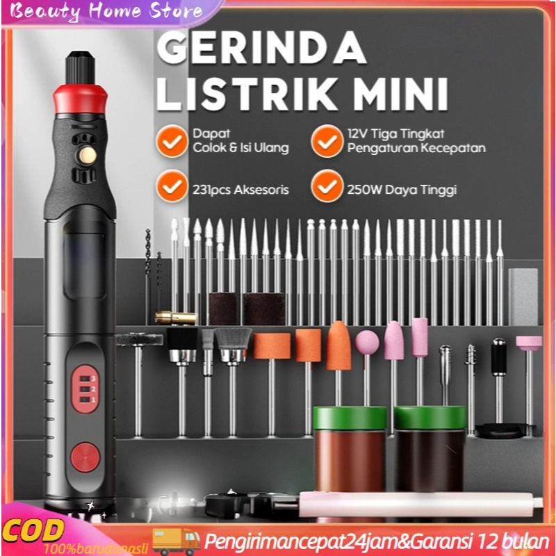 Bor Mini bor mini listrik ARIDOO Bor Mini Grinder Set Mesin Ukir Poles Gerinda Listrik Alat Ukir Gra
