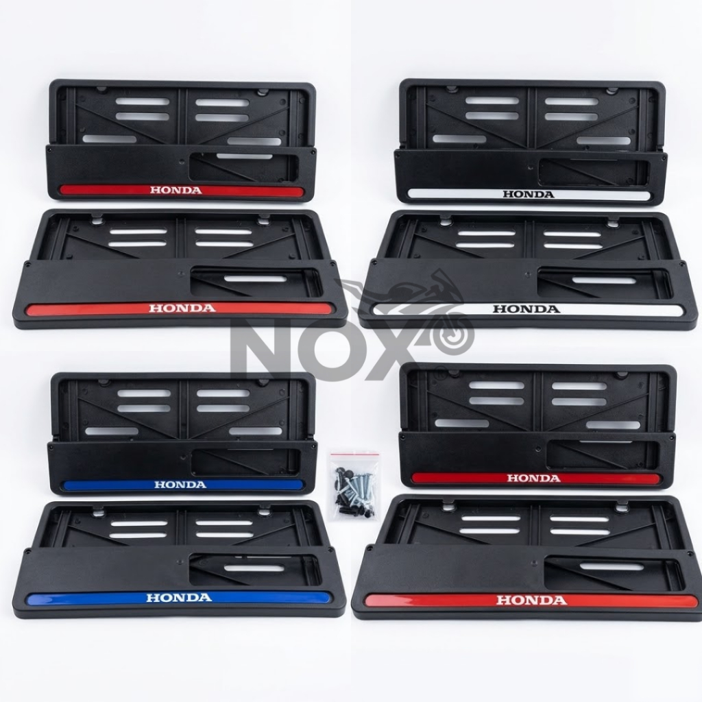 1 Set Cover Plat Nomor Motor Honda Tengah Dudukan Plat Nomor Lis Warna Universal Mio Beat Vario Scoo