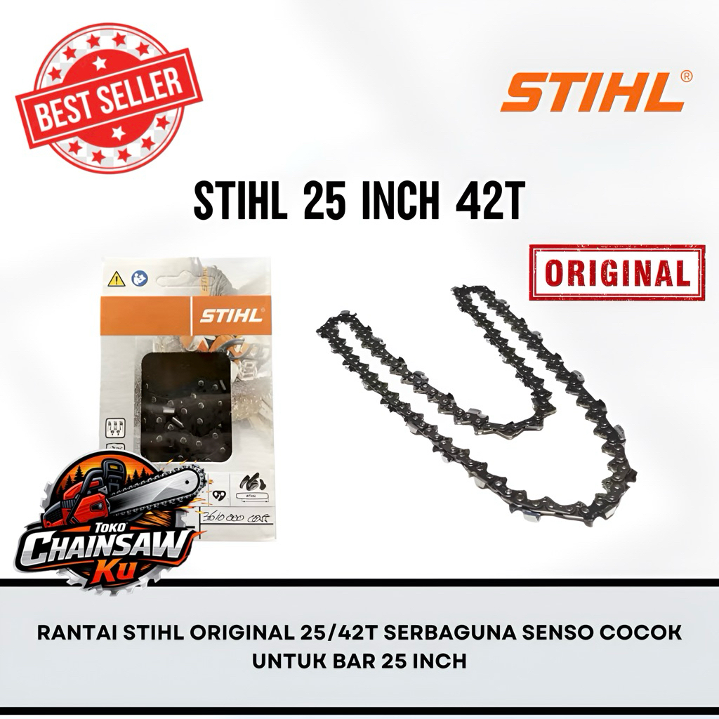 RANTAI BELAH RANTAI BAR CHAINSAW STIHL 25 INCH RANTAI BELAH 42 MATA