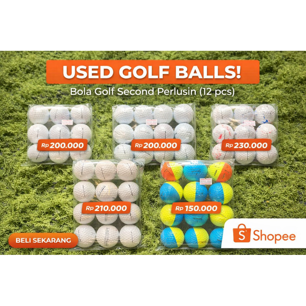 Bola Golf Second Grade A Bola Golf Bekas Original - Bola Golf Second Isi 9