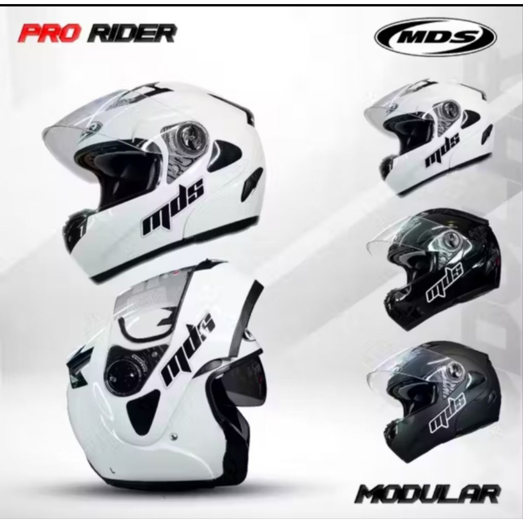 Helm MDS Pro Rider Modular [Size XXL] PUTIH