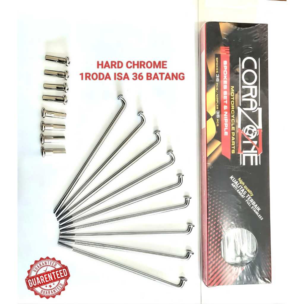 (MEREK CORAZONE HARD CHROME) JARI JARI CHROME RACING 9G TEBAL [ UKURAN 89, 130, 151, 154, 164, 172, 