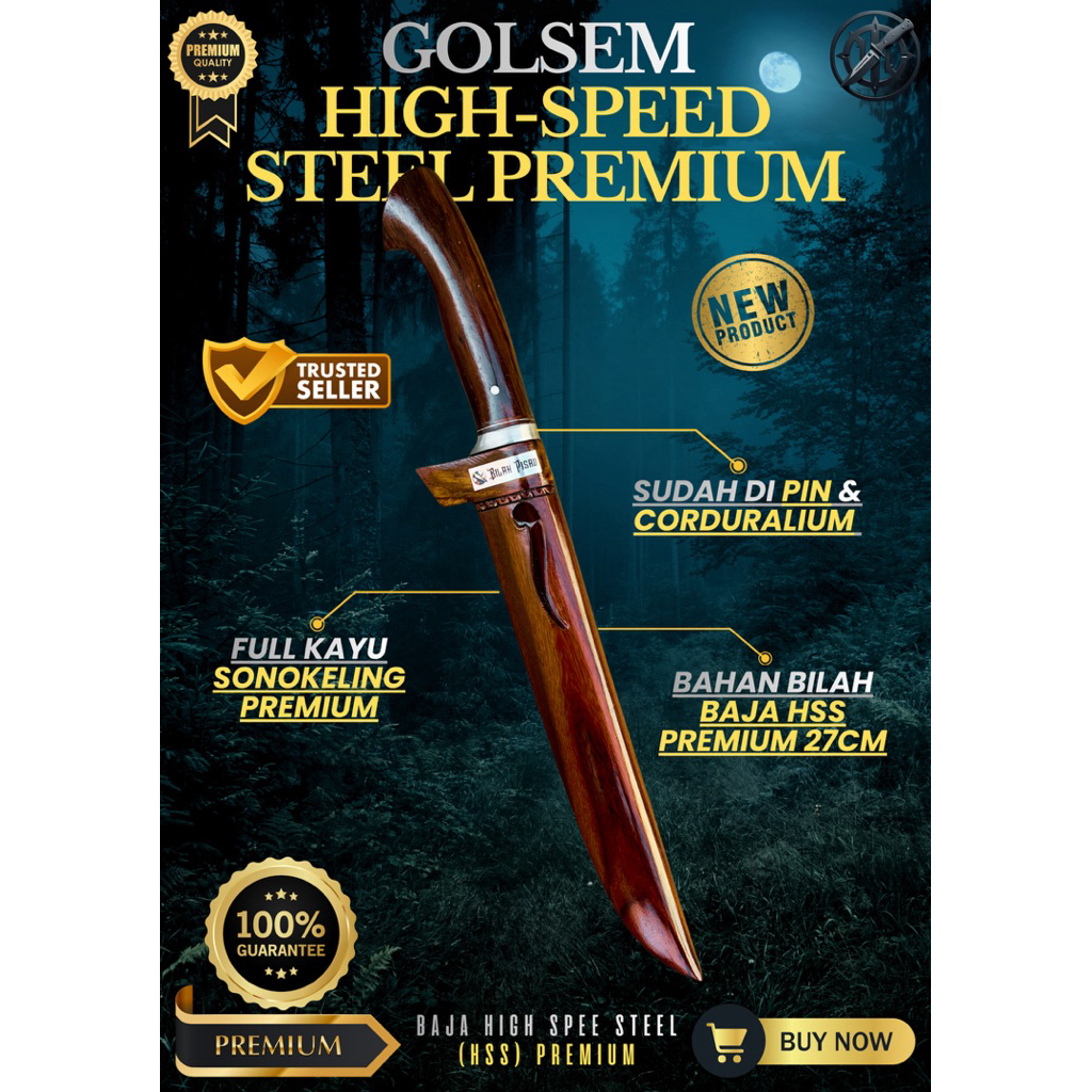 [BAJA PREMIUM] GOLOK SEMBELIH HIGH SPEED STEEL GOLOK BAJA SUPER TAJAM Baja HSS Premium Asli Original