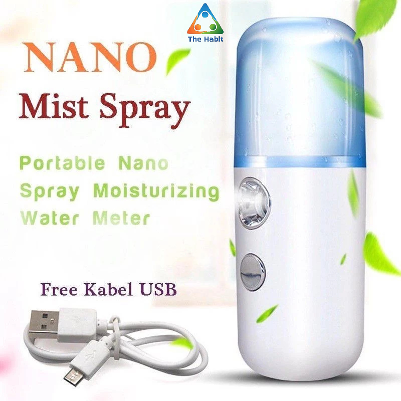 (The Habit) Mini Nano Spray Ions - Perawatan Kulit Wajah / NANO FACIAL MIST SPRAYER / NANO SPREI