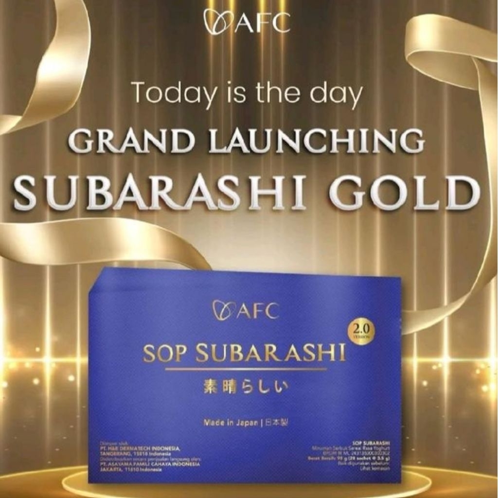 Sop AFC Subarashi Gold Utsukushhii Gold Hikari 100% Original Japan