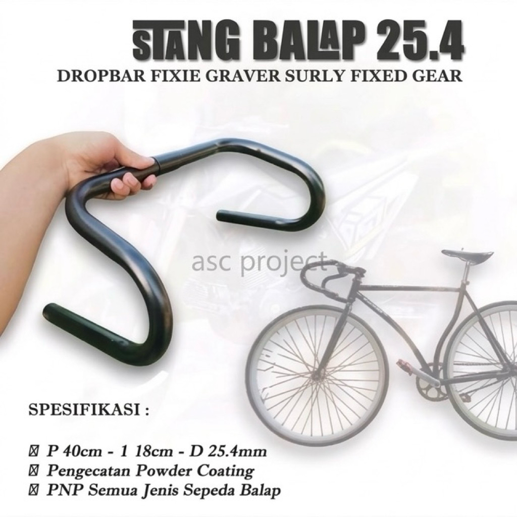 STANG BALAP 25.4 DROPBAR FIXIE GRAVER SURLY FIXED GEAR