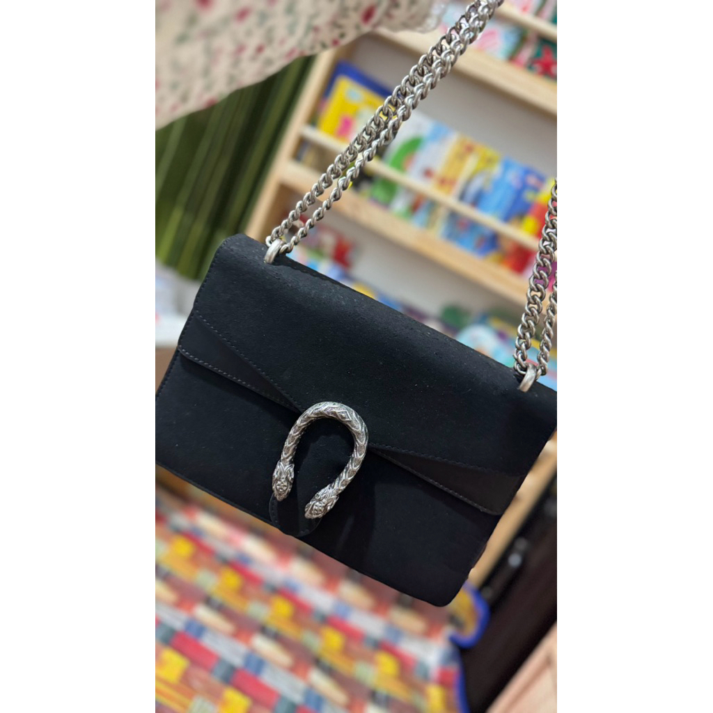 Gucci Dionysus Suede Black - Tas Second/Tas Preloved/Tas Branded Preloved
