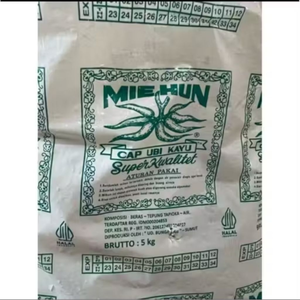 Bihun Ubi Kayu Cap Ubi Kayu 5kg 1 Bal | Bihun Putih Kering Murah | Cocok Goreng & Kuah” (khusus Inst