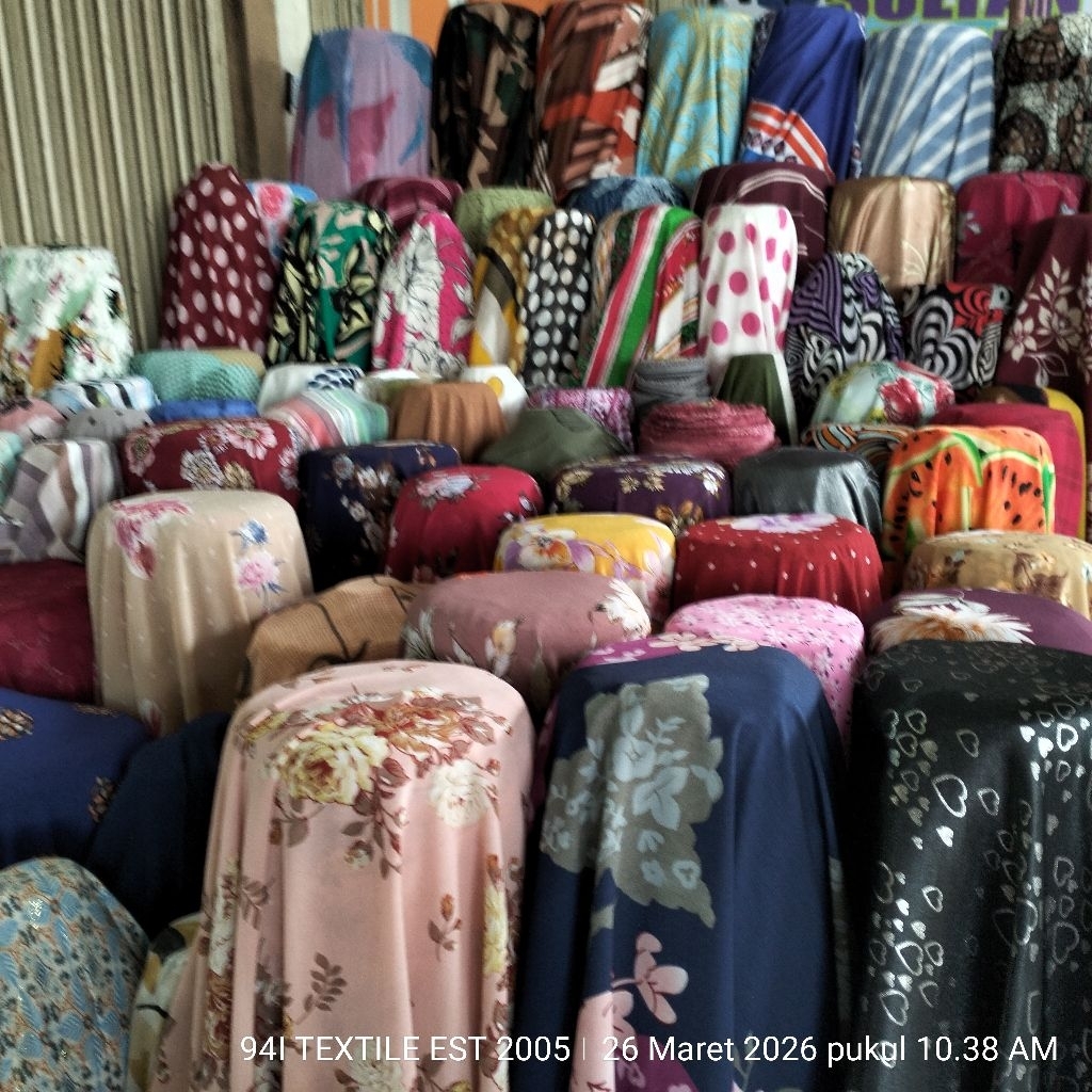 HARGA/0,5 M | BAHAN CERUTY MOTIF BUNGA / KAIN CERUTI BABYDOLL PREMIUM / BAHAN CERUTI MOTIF