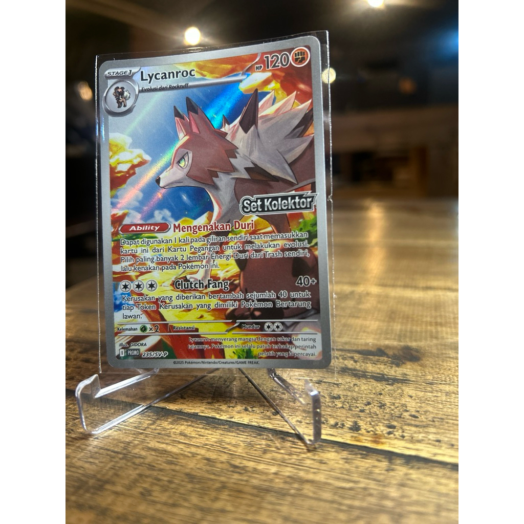 Lycanroc Original 100% Set Kolektor TCG Indonesia