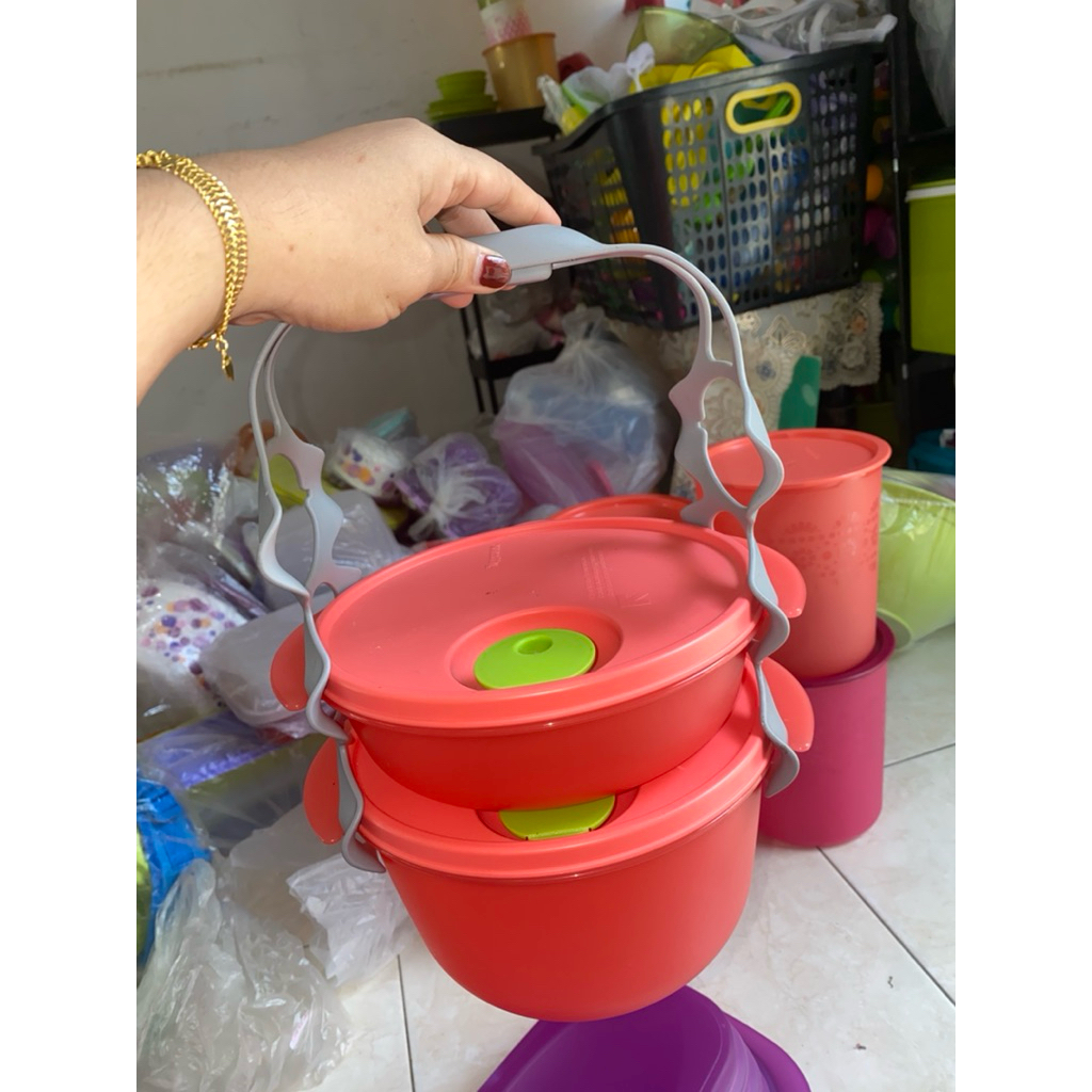 rantang Tupperware baru Pekanbaru 2 susun