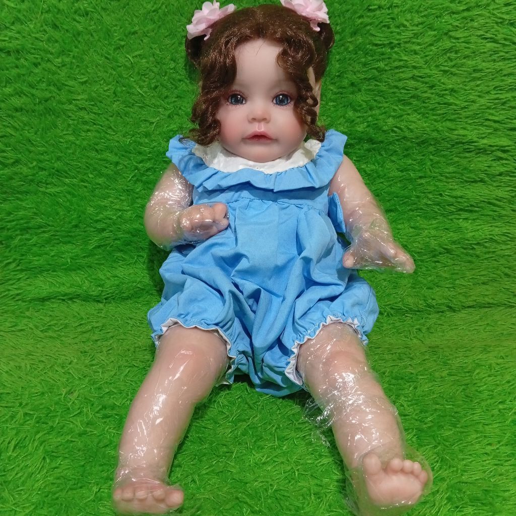 SIAP KIRIM Boneka bayi Reborn Doll silikon with cloth body 60cm