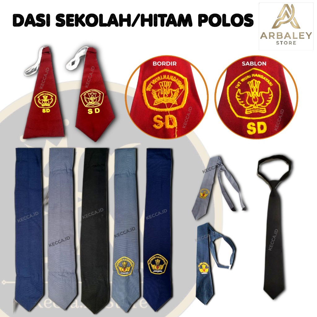 DASI SMP SD SMA HITAM POLOS/DASI SD BORDIR SABLON/DASI ABU POLOS/DASI SMP POLOS REKAT/DASI KERJA HIT