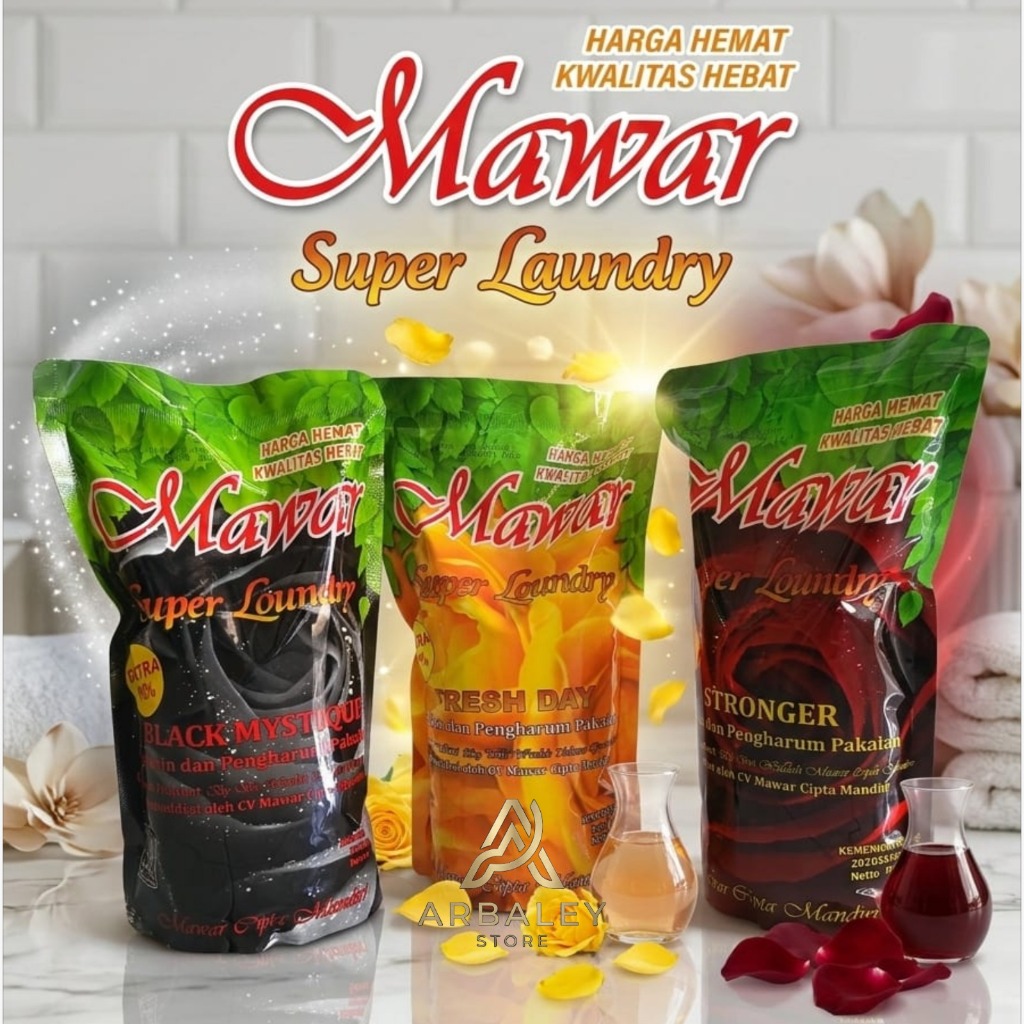 MAWAR SUPER LAUNDRY ORIGINAL/PEWANGI PELICIN BAJU RASA LAUNDRY/PEWANGI MAWAR LAUNDRY SITI MARWADAH
