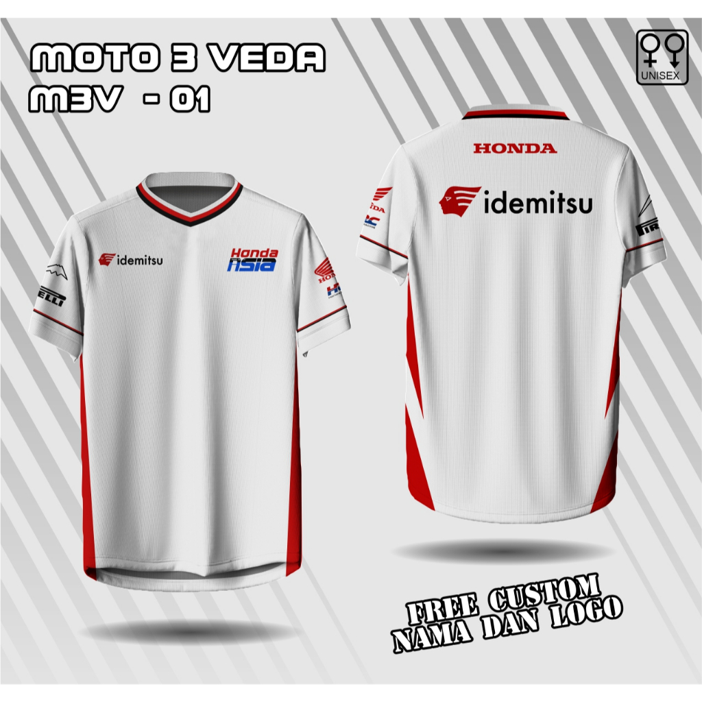 jersey Honda Team Asia Moto3 2026 Veda Ega Pratama jersey Moto3 Motogp racing team honda baju kaos o