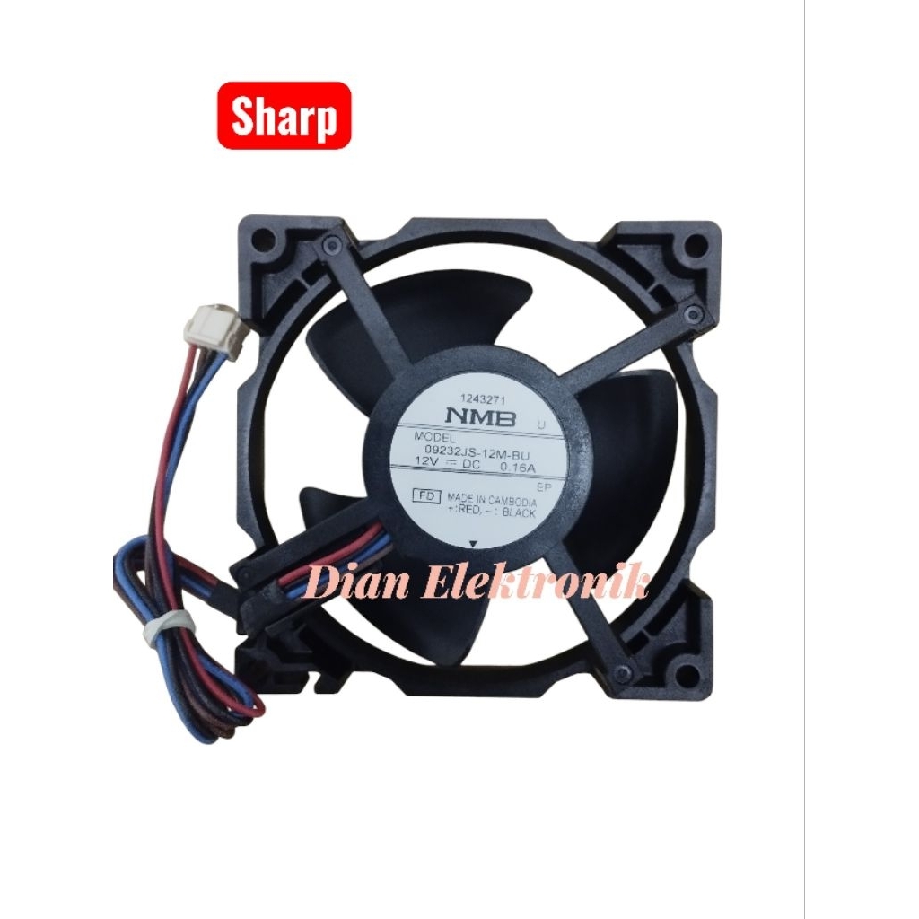 Kipas Fan motor DC kulkas SHARP 2 PINTU SJ-246xi,316xi ORIGINAL