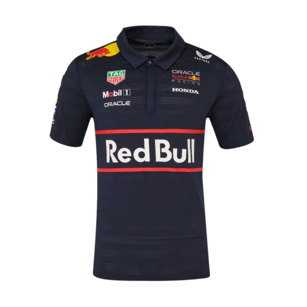 Red Bull Polo Shirt 2025 Original BNWT Size S Men F1 Merch Red Bull Racing Kaos Polo Pria