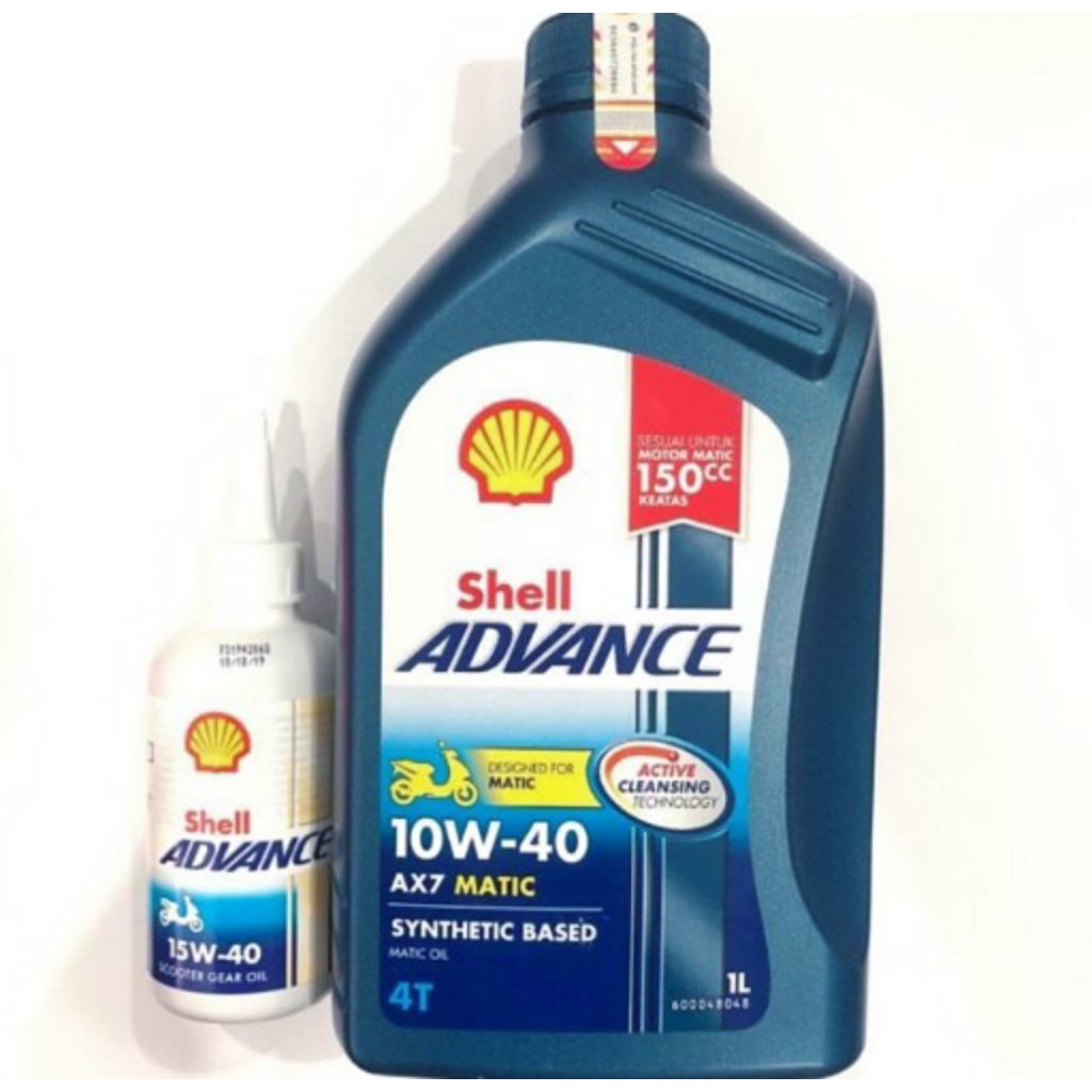 AKET OLI SHELL AX7 MATIC 1 LITER DAN 1 GARDAN PCX 2018 VARIO 150 NMAXCOCOK UNTUK MOTOR MATIC YANG ME