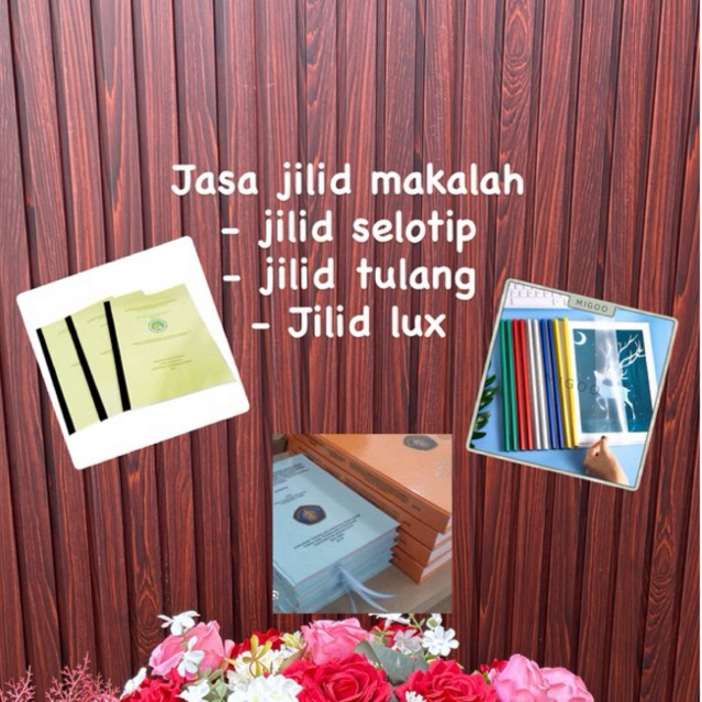 Jilid makalah | Jilid dokumen | Jilid tulang | Jilid selotip | Jilid lux | Jilid online