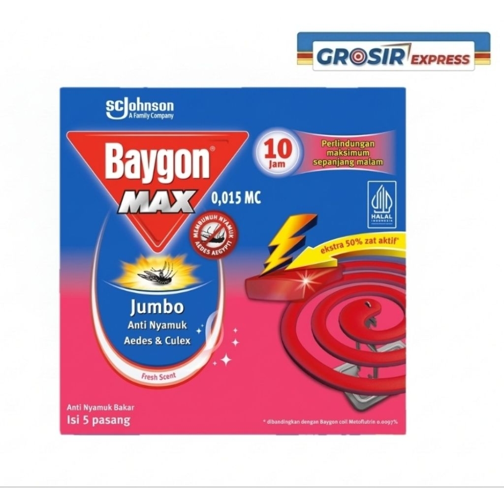 Baygon Obat Nyamuk Bakar Jumbo - [Ecer & Grosir Dus] Pembasmi Serangga & Nyamuk DBD