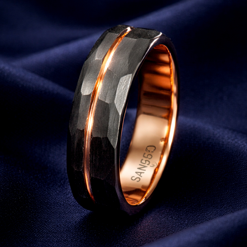 Cincin Pria Perak Black Series SAN950 [P53] - Ring Nikah Custom Handmade All Size Free Ukir Nama