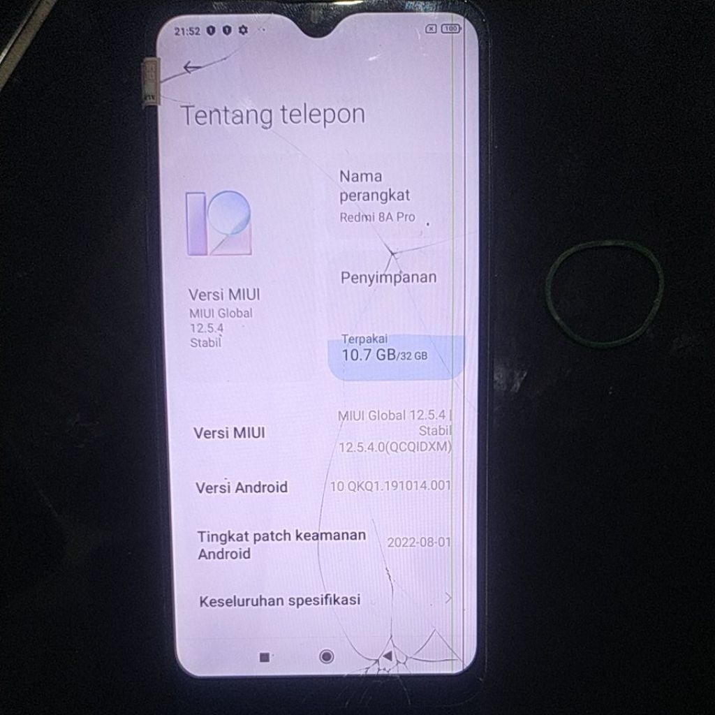 hp redmi 8a pro minus cek deskripsi