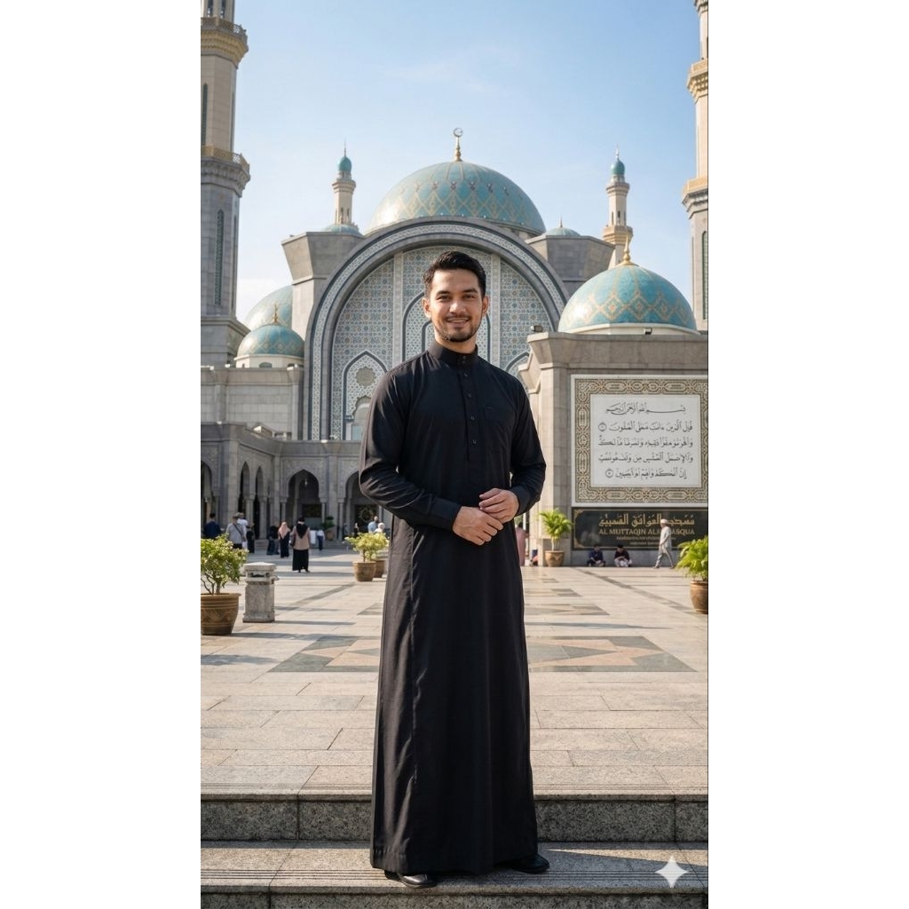 Produsen Baju Koko Gamis Jubah Dewasa Pria Muslim Lengan Panjang Putih Hitam Grosir Tanah Abang Jaka