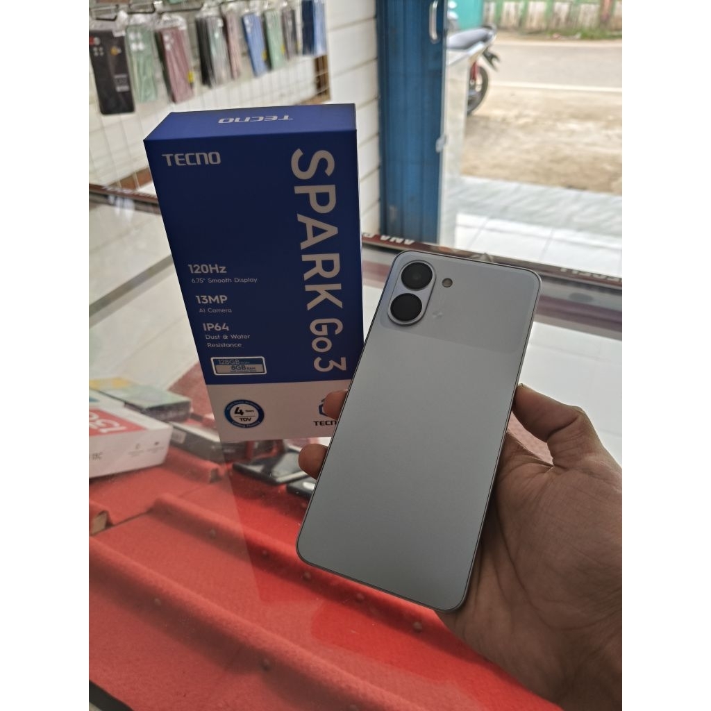 HP SECOND TECNO SPARK GO 3 RAM 4+4/128, FULLSET