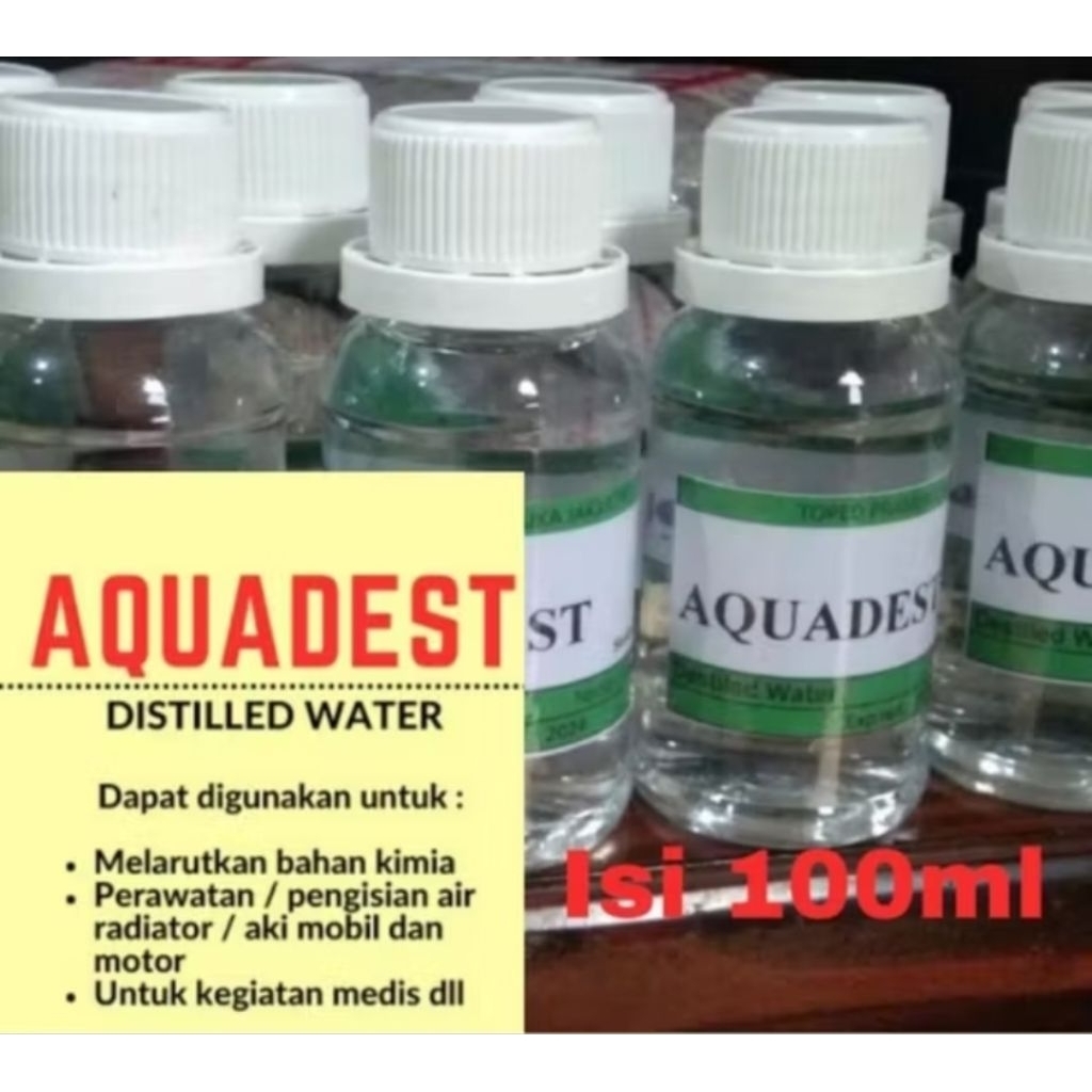 AQUADEST Air Suling Destilasi Murni 100 ML