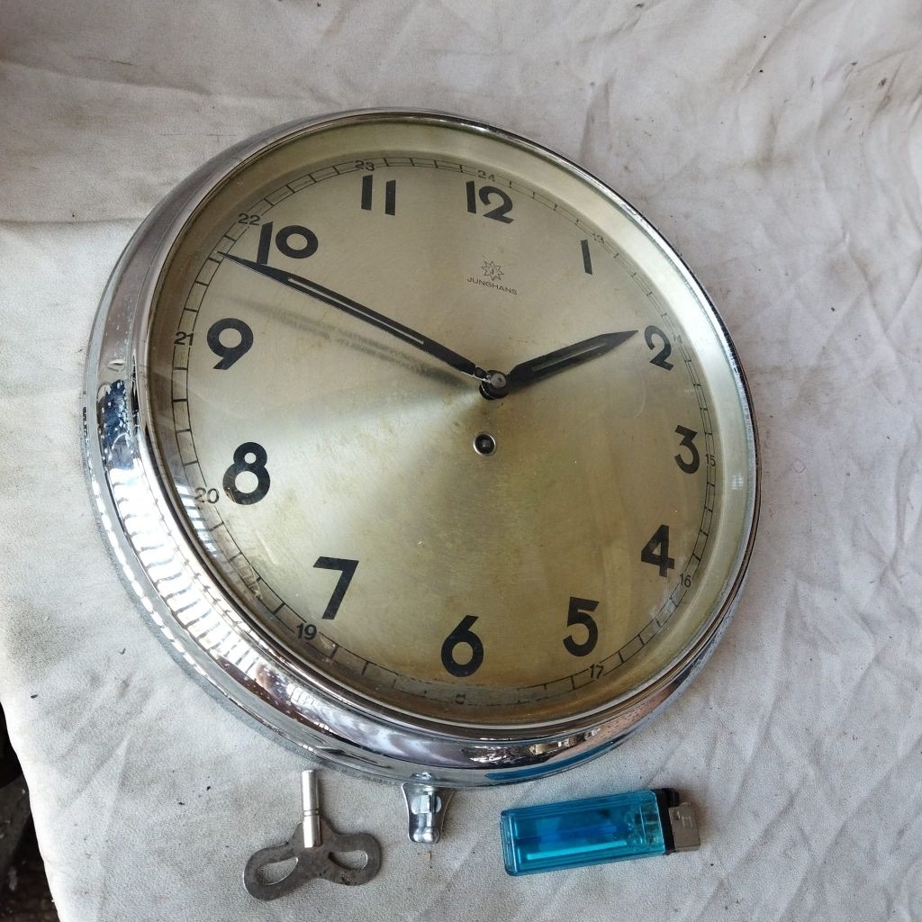 Pajangan Vintage Jam Junghan Kaca Cembung Germany