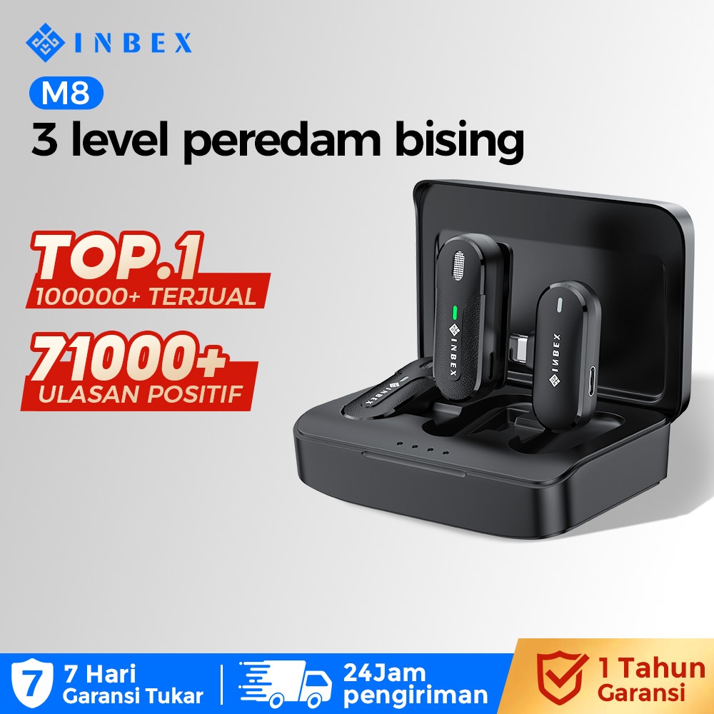 MIC 30%OFF  INBEX Wireless Microphone Lavalier Microphone Bluetooth youtuber/Nirkabel Mic Clip on Au