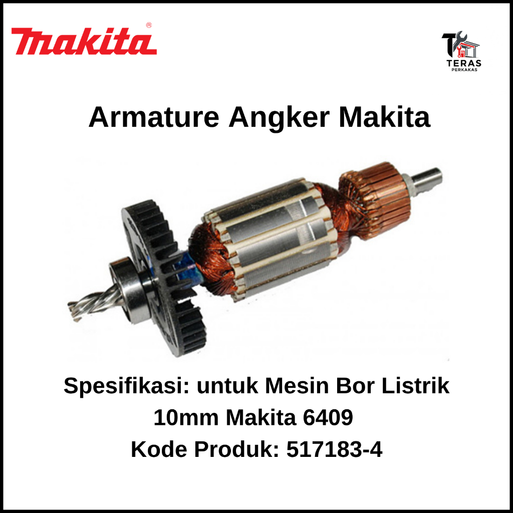 MAKITA Armature Angker untuk Mesin Bor Listrik 10mm Makita 6409
