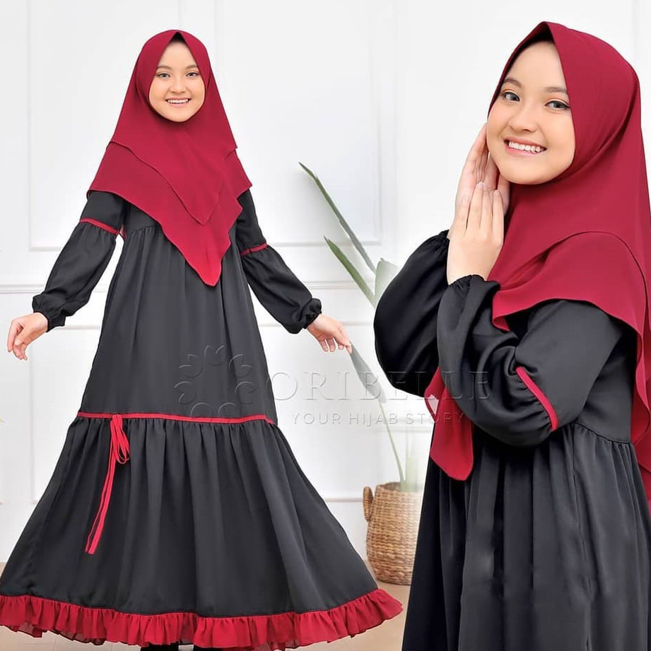 Gamis Syar'i Anak | Baju Muslim Anak perempuan TERBARU Umur 10-12 Tahun 2022 kekinian
