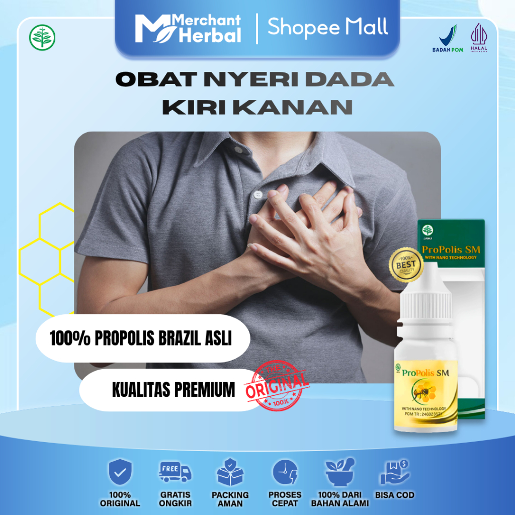 NYERI DADA KIRI KANAN & SESAK NAFAS – Propolis SM