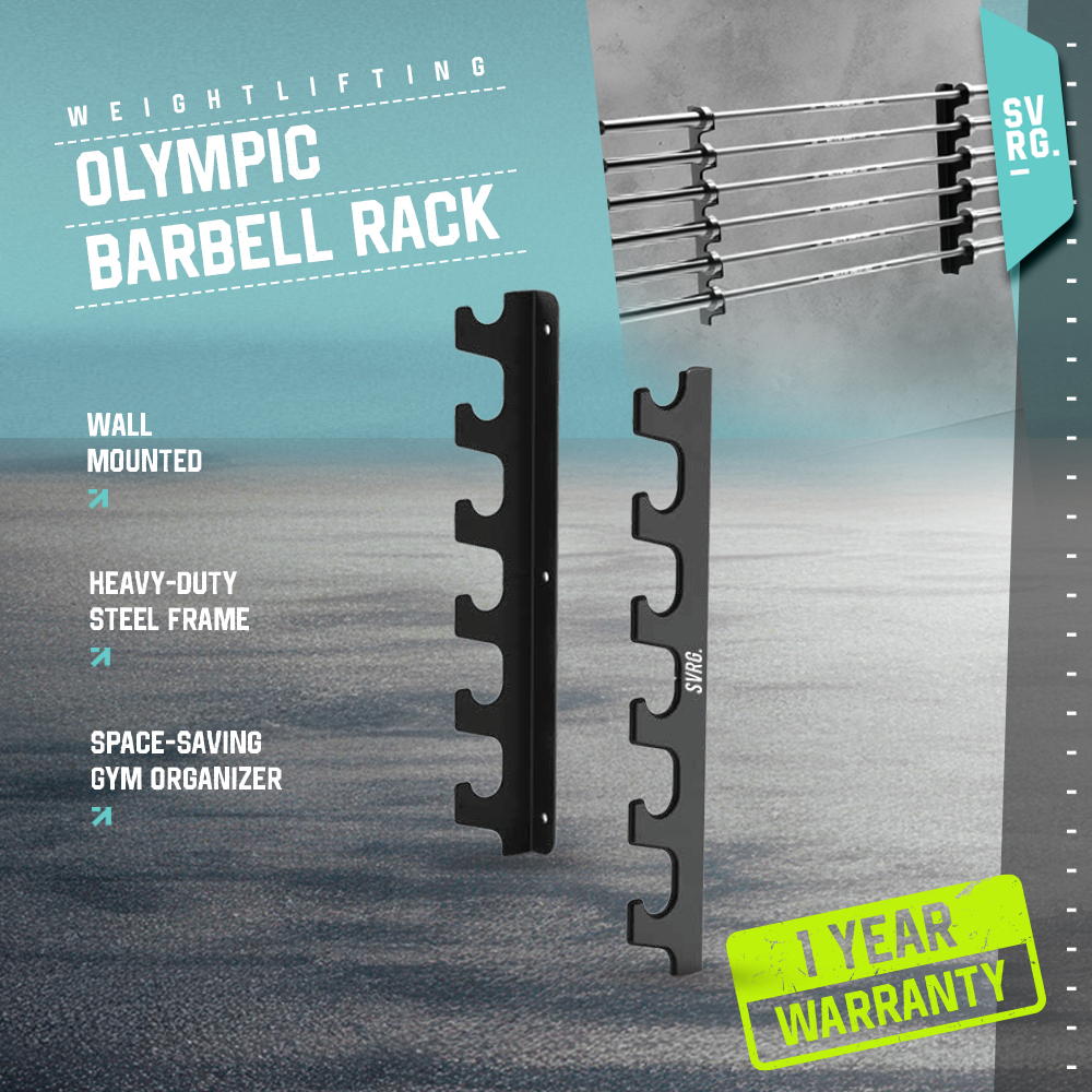 SVRG Olympic Bar Barbell Rack - Rak Barbel Bar - Dumbbell Dumbel