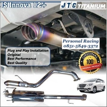 Exhaust Knalpot JTC titanium Tailpipe Innova 2KD Fortuner 12+