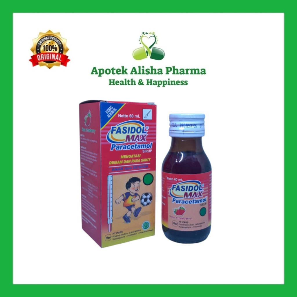 Fasidol Max Sirup 60ml Paracetamol 250mg Obat Penurun Panas Demam Anak