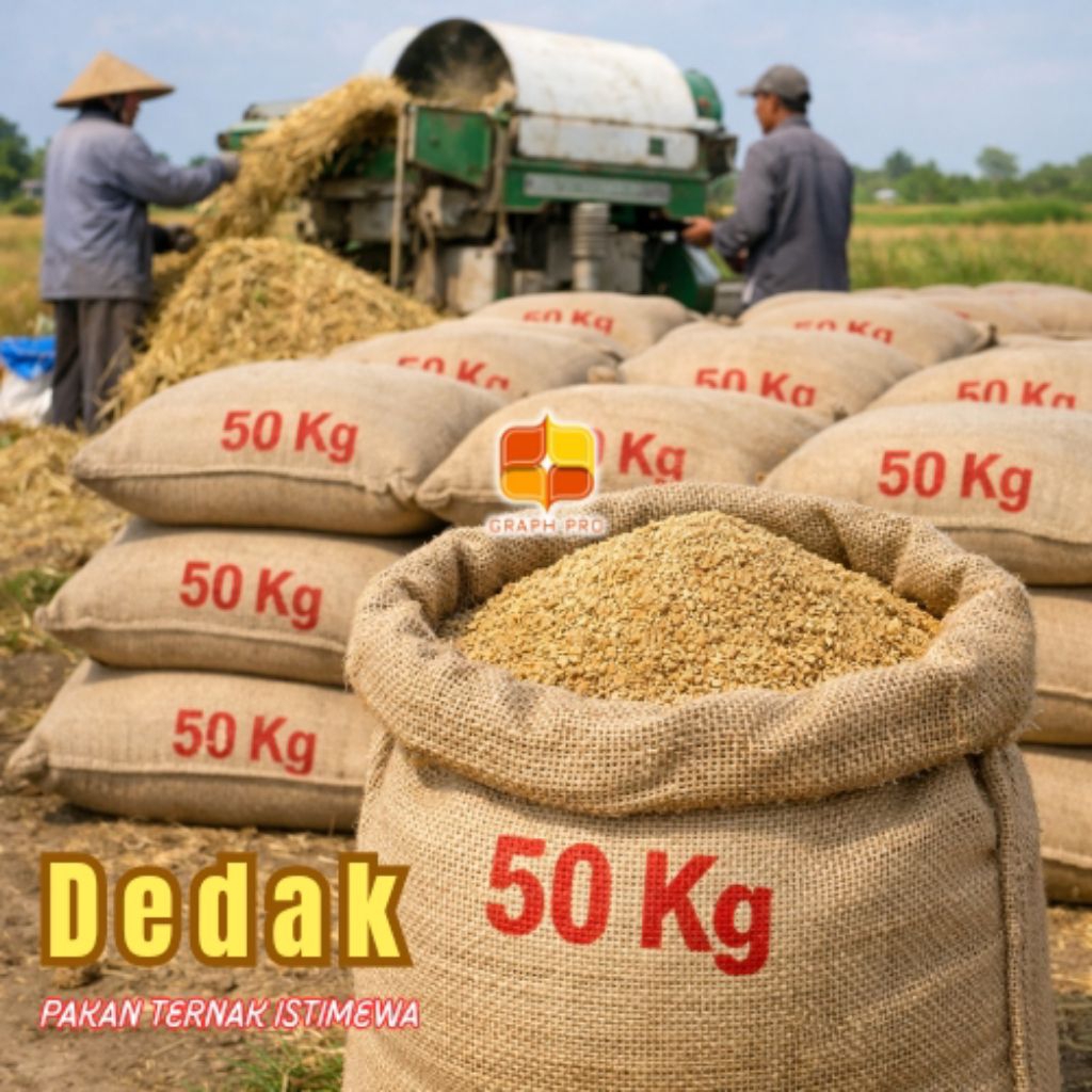 50Kg Tepung Dedak Pakan Ternak