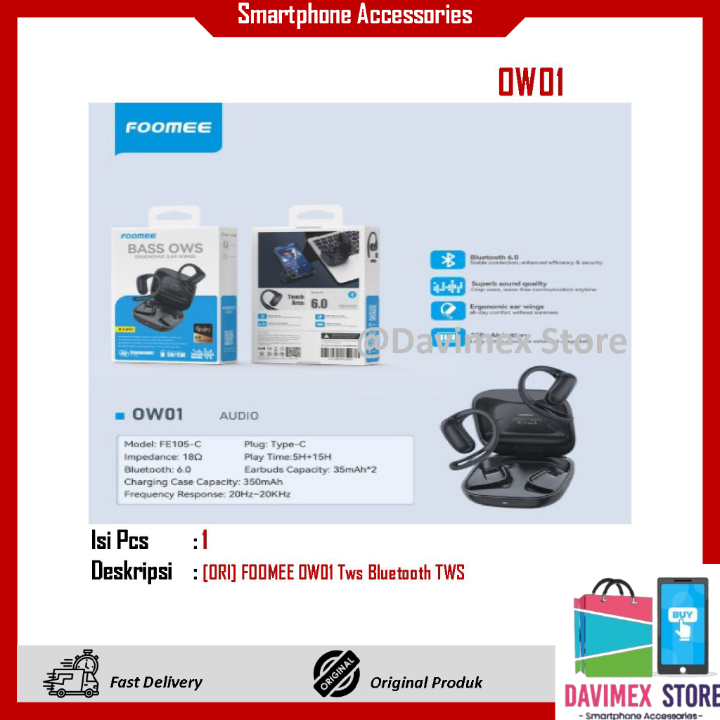 [ORI] FOOMEE OW01 Tws Bluetooth TWS