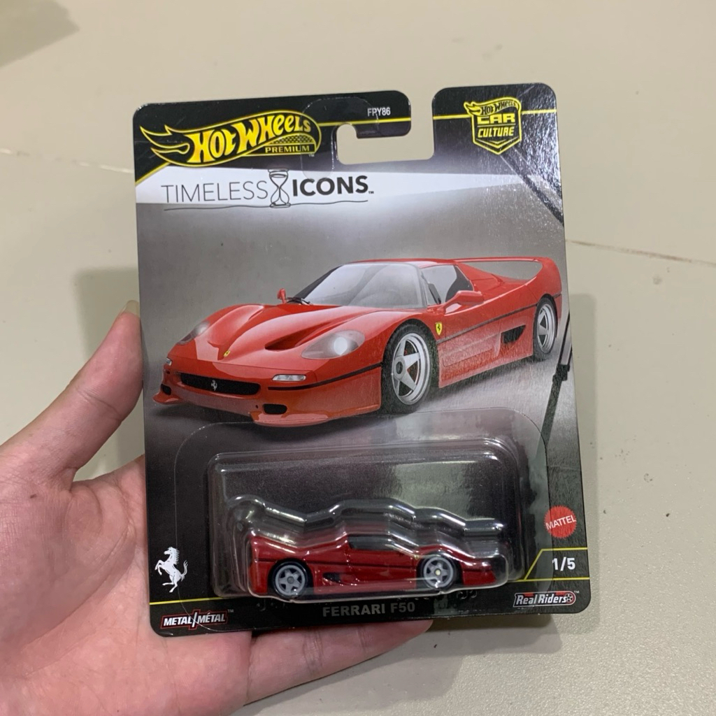 Hotwheels Premium Ferrari F50 Timeless Icons Merah Red - FPY86