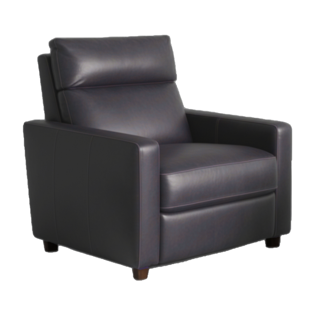 Valley Motion Single Sofa Recliner – Kursi Kulit Asli Mewah Premium ( Graphite )