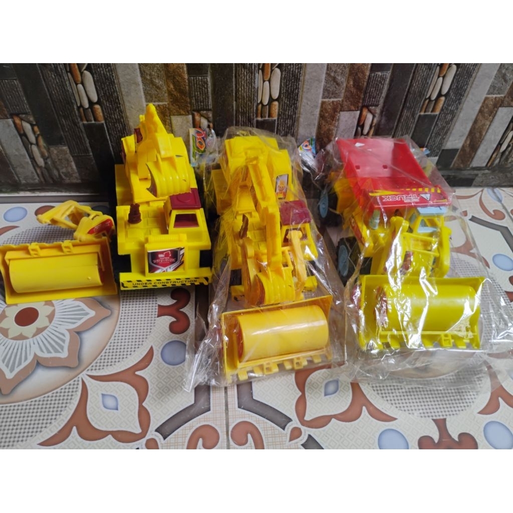 Mainan Truck Buldozer+Excavator