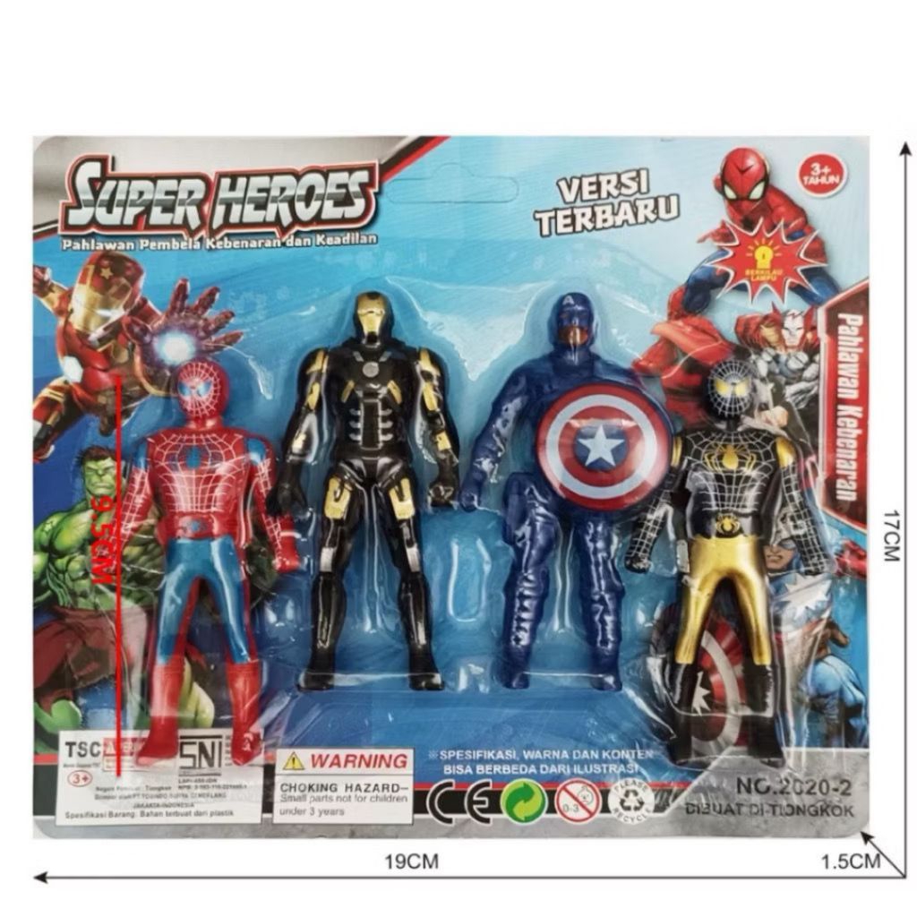 Mainan avengers isi 4 pcs mainan figur avenger avengers mainan robot avengers mainan superhero aveng