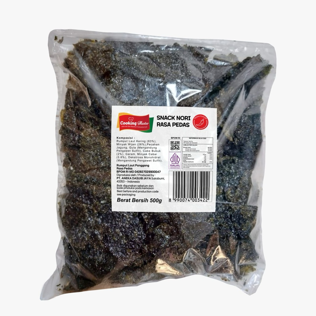 cemilan nori roll rumput laut & nori remahan 500gr