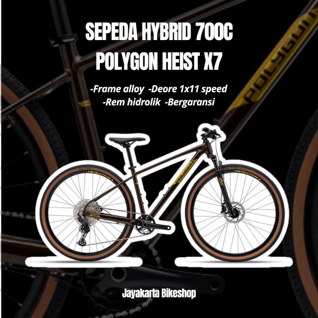 SEPEDA POLYGON HEIST X7 700C HYBRID BIKE DEWASA | SEPEDA COMMUTER & CITY BIKE PREMIUM 700C | RINGAN 