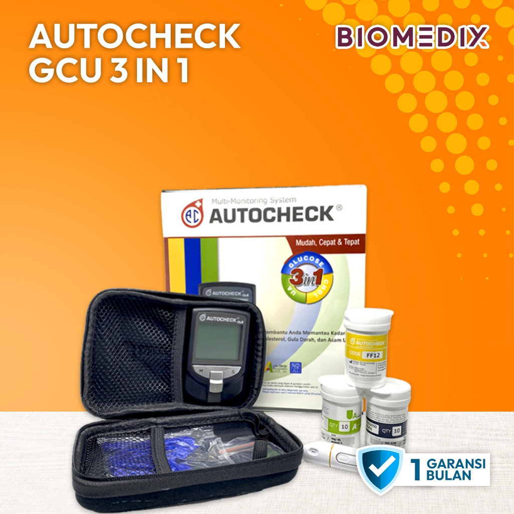 Alat Autocheck 3in1 / Alat Tes Gula Darah Kolestrol Asam Urat Autocheck / Autocheck GCU 3in1 / Autoc