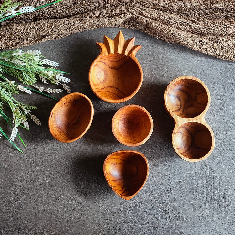 MANGKOK SAMBAL II - Tempat Wadah Sambal/ Mangkok Wadah Saji/ Mangkok Kayu/ Tray Kayu